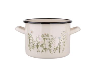 Zdjęcie: Garnek prosty Wild Herbs 5,8 L - 22 cm kremowy SILESIA