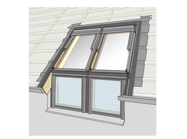 Zdjęcie: Kołnierz do okien kolankowych EFW 0022B profilowany dwa zestawy obok siebie, 114x118 cm VELUX