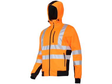 Zdjęcie: Bluza ostrzegawcza z kapturem pomarańczowo-czarna, 3XL, CE, LAHTI PRO