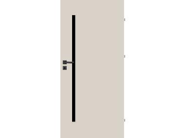 Zdjęcie: Drzwi wewnętrzne Gala 90L kaschmir FF, czarna szyba, pokój NAWADOOR