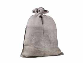 Worek z juty 60x80 cm dekoracyjny szary TIN TOURS