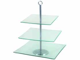 Patera kwadratowa trzypoziomowa Laura 29,3 x 29,3 cm AMBITION