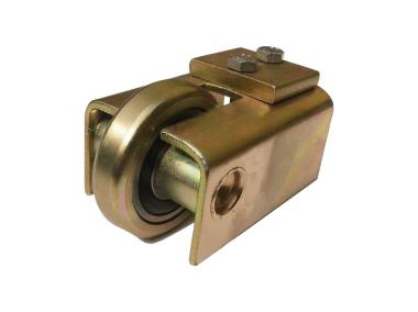 Zdjęcie: Rolka bramowa najazdowa 80x80 mm, ocynk żółty METRO