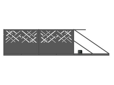 Zdjęcie: Brama przesuwna Ana 4,00 m, 1,50 m, stal ocynk+RAL7016 struktura prawa z automatem POLBRAM