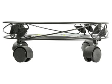 Zdjęcie: Podstawka metalowa na kółkach pod doniczkę Flora Roll, fi32 cm, czarny NORTENE