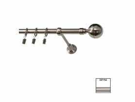 Karnisz pojedynczy Zeus fi 19 mm - 320 cm kula satyna KARWEL
