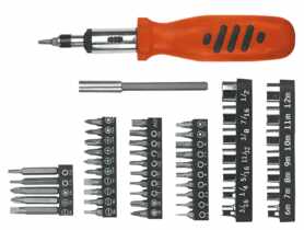 Końcówki wkrętakowe z uchwytem, zestaw 52 sztuk TOP TOOLS