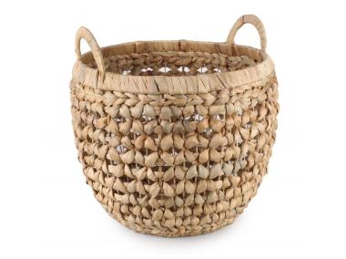 Zdjęcie: Kosz z hiacyntu wodnego z uchwytami 40x40x33/40 cm TIN TOURS