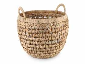 Kosz z hiacyntu wodnego z uchwytami 40x40x33/40 cm TIN TOURS