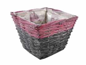 Osłonka na doniczkę z folią 19,5x19,5x15 cm kwadratowa TIN TOURS