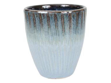 Zdjęcie: Donica ceramiczna szkliwiona błękitna 20x23 cm CERMAX