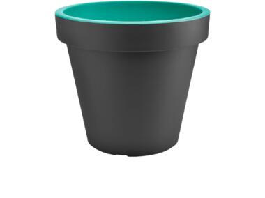 Zdjęcie: Doniczka Metro 29 cm  antracyt turkus GARDEN LIFE