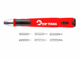 Końcówki wkrętakowe precyzyjne z uchwytem 7 sztuk TOP TOOLS