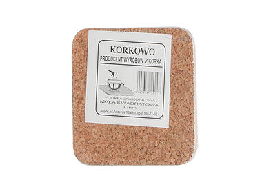 Zdjęcie: Komplet 6 podkładek kwadratowych 10x10 cm korek naturalny ALTOMDESIGN