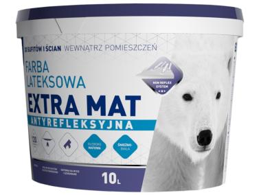 Zdjęcie: Farba lateksowa Extra Mat 10 L biała antyrefleksyjna FRANS-POL