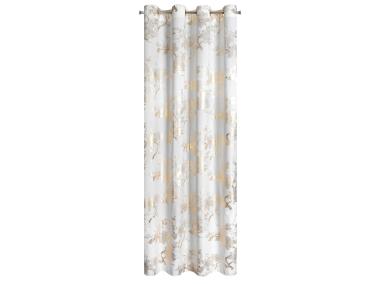 Zdjęcie: Zaslona Celia 140x250 cm, biało-szara na przelotkach EUROFIRANY