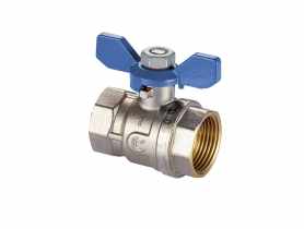 Zawór kulowy S30 W/W 3/4" z motylkiem niebieskim, PN30 CALIDO