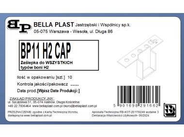 Zdjęcie: Zatyczka do listwy do boniowania BP11 H2 CAP biały BELLA PLAST