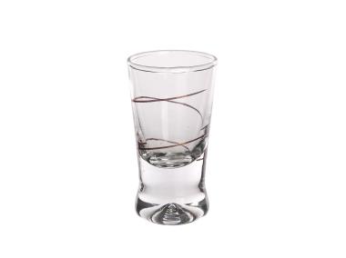 Zdjęcie: Komplet 6 kieliszków wódka Złota Spirala 25 ml GLASMARK