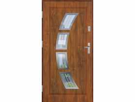 Drzwi zewnętrzne stalowo-drewniane Disting Figaro 03 Dąb złoty 90 cm lewe KR CENTER