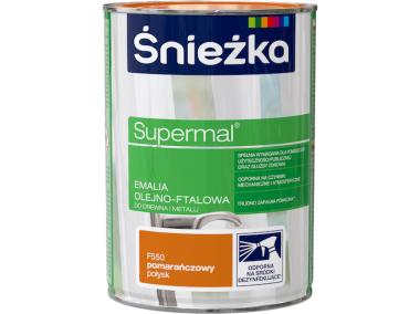 Zdjęcie: Emalia Supermal pomarańczowy F550 0,8L ŚNIEŻKA