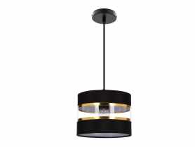 Lampa wisząca Pandy 1x40 W E27 czarny+złoty CANDELLUX