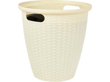 Zdjęcie: Donica rattanowa D 185 mm - 3 L z doniczką wewnętrzną 1,5 L kremowa DMS