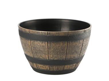 Zdjęcie: Donica Barrel 50 cm ciemny brąz VERDENIA