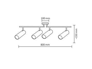 Zdjęcie: Lampa sufitowa LED Gavi 4x4.5W biała POLUX