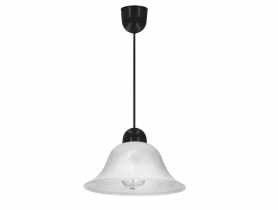 Lampa wisząca Lenis czarny 1x60 W E27 klosz biały CANDELLUX