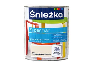 Zdjęcie: Emalia akrylowa Supremal A304 szampańska biel 0,8L ŚNIEŻKA