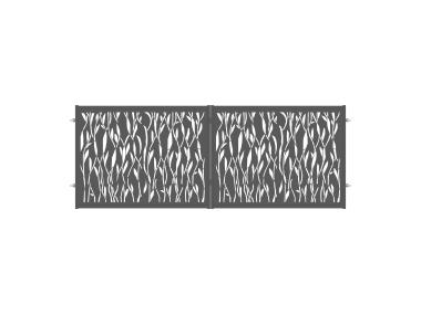 Zdjęcie: Brama dwuskrzydłowa Melania 4,00 m, 1,50 m, stal ocynk+RAL7016 struktura POLBRAM