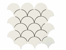 Płytki Cor Mosaic white Fish Scale matt 83x94 mm NETTO