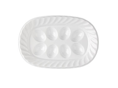 Zdjęcie: Talerz do jajek 27x18 cm biały FLORENTYNA