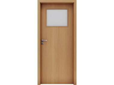 Zdjęcie: Drzwi wewnętrzne płaskie Norma Decor 5, 80 cm prawe szyba Chinchila INVADO