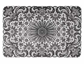 Podkładka stołowa Lace 30x45 cm czarny UNIGLOB