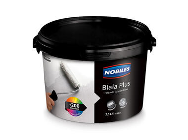 Zdjęcie: Farba akrylowa 2,5 L biała plus NOBILES