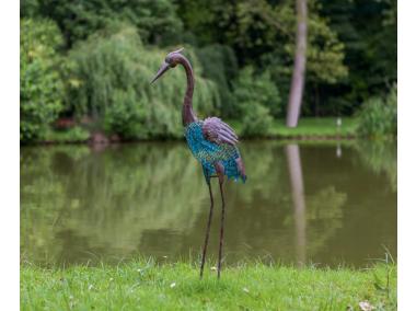 Zdjęcie: Figurka czapli Heron 0,45 x 0,22 x 0,90 m NORTENE