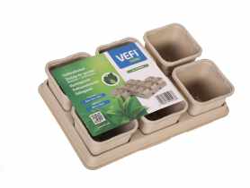 Podwójny zestaw doniczki 8 cm z podstawkami VEFI