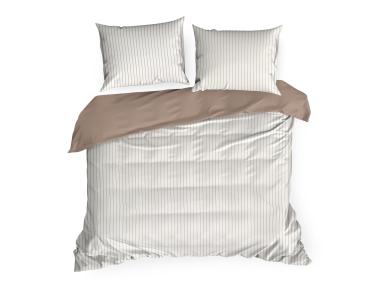 Zdjęcie: Komplet pościeli Raya 220x200 cm,70x80 cm - 2 szt. biało-beżowa EUROFIRANY
