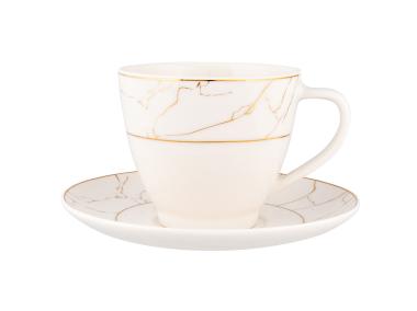 Zdjęcie: Filiżanka ze spodkiem 250ml Nova Marble ecru MARIAPAULA