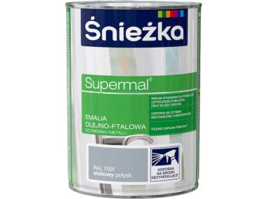 Zdjęcie: Emalia Supermal stalowy RAL7001 0,8L ŚNIEŻKA