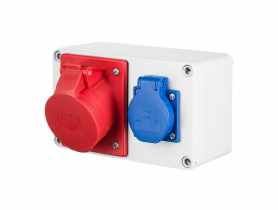 Rozdzielnica RS-2 2P+Z, 3P+N+Z 16A IP44 szara EPN