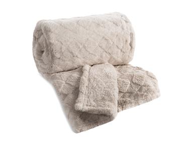 Zdjęcie: Koc Nancy 150x200 cm beżowy EUROFIRANY