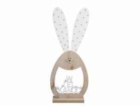 Figurka drewniana Zając Z Napisem 65x27x8 cm Wzór I ALTOMDESIGN