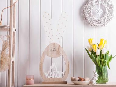 Zdjęcie: Figurka drewniana Zając Z Napisem 65x27x8 cm Wzór I ALTOMDESIGN