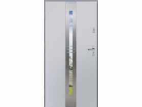Drzwi zewnętrzne stalowo-drewniane Disting Otello 06 Biały 90 cm lewe KR CENTER
