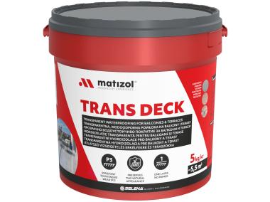 Zdjęcie: Powłoka na balkony i tarasy transparentna, wodoodporna Trans Deck 5 kg MATIZOL
