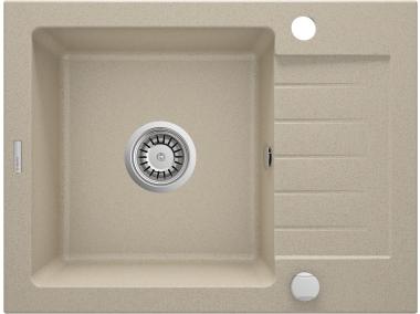 Zdjęcie: Zlewozmywak Zorba piaskowy granit 1K Z/KO 580x440x164, 3,5", space saver DEANTE