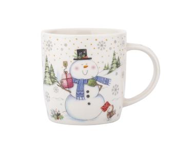 Zdjęcie: Kubek baryłka szeroka 400 ml dekoracja bałwanek ALTOM DESIGN